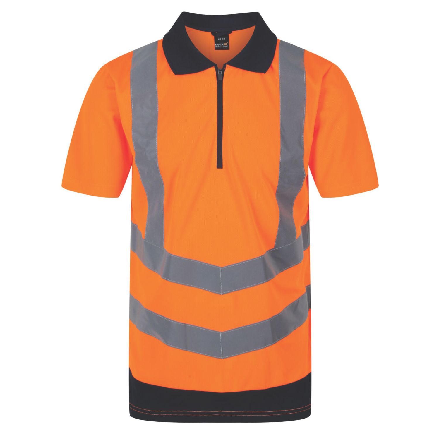 Regatta Pro Hi-Vis Polo Shirt Orange/Navy Small 38" Chest (819JW)