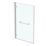 Ideal Standard i.life Frameless Silver Hinged Bath Screen w/ Towel Rail Right-Handed 900-925mm x 1505mm