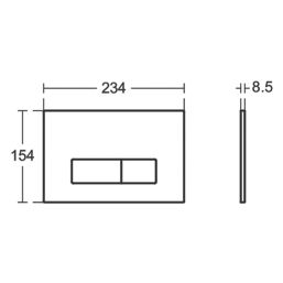 Armitage Shanks Oleas M2 IS Dual-Flush Mechanic Control Plate Chrome