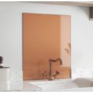 Laura Ashley  Copper Self-Adhesive Glass Kitchen Splashback 600mm x 750mm x 6mm