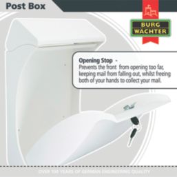 Burg-Wachter Swing Post Box White Painted Finish