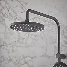 Hansgrohe Vernis Blend Showerpipe 200 Shower System with Thermostatic Mixer Matt Black