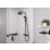 Hansgrohe Vernis Blend Showerpipe 200 HP Rear-Fed Exposed Matt Black Thermostatic Mixer Shower