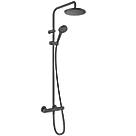 Hansgrohe Vernis Blend Showerpipe 200 Shower System with Thermostatic Mixer Matt Black