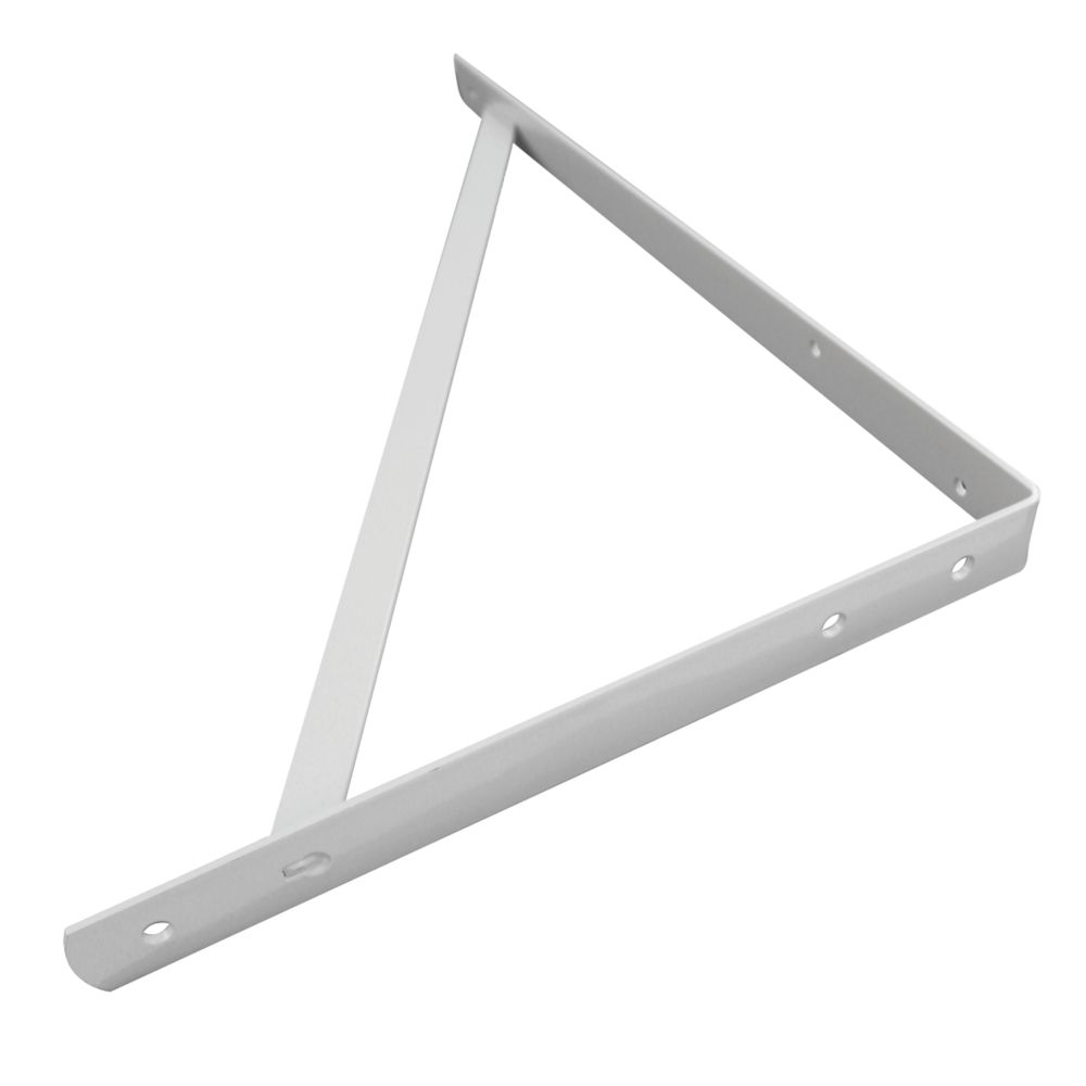 Essentials Heavy Duty Industrial Shelf Brackets White 295mm X 210mm 2   819VJ P