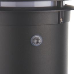 Saxby Louvre 1000mm Outdoor Bollard Matt Black With Photocell Sensor
