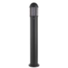 Saxby Louvre 1000mm Outdoor Bollard Matt Black With Photocell Sensor