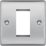 British General Nexus Metal 1-Module Modular Faceplate Brushed Steel
