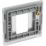 British General Nexus Metal 1-Module Modular Faceplate Brushed Steel