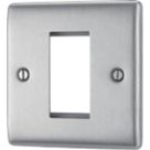 British General Nexus Metal 1-Module Modular Faceplate Brushed Steel