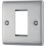 British General Nexus Metal 1-Module Modular Faceplate Brushed Steel