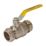 Tesla  Compression Full Bore 28mm Lever Ball Valve with Yellow Handle