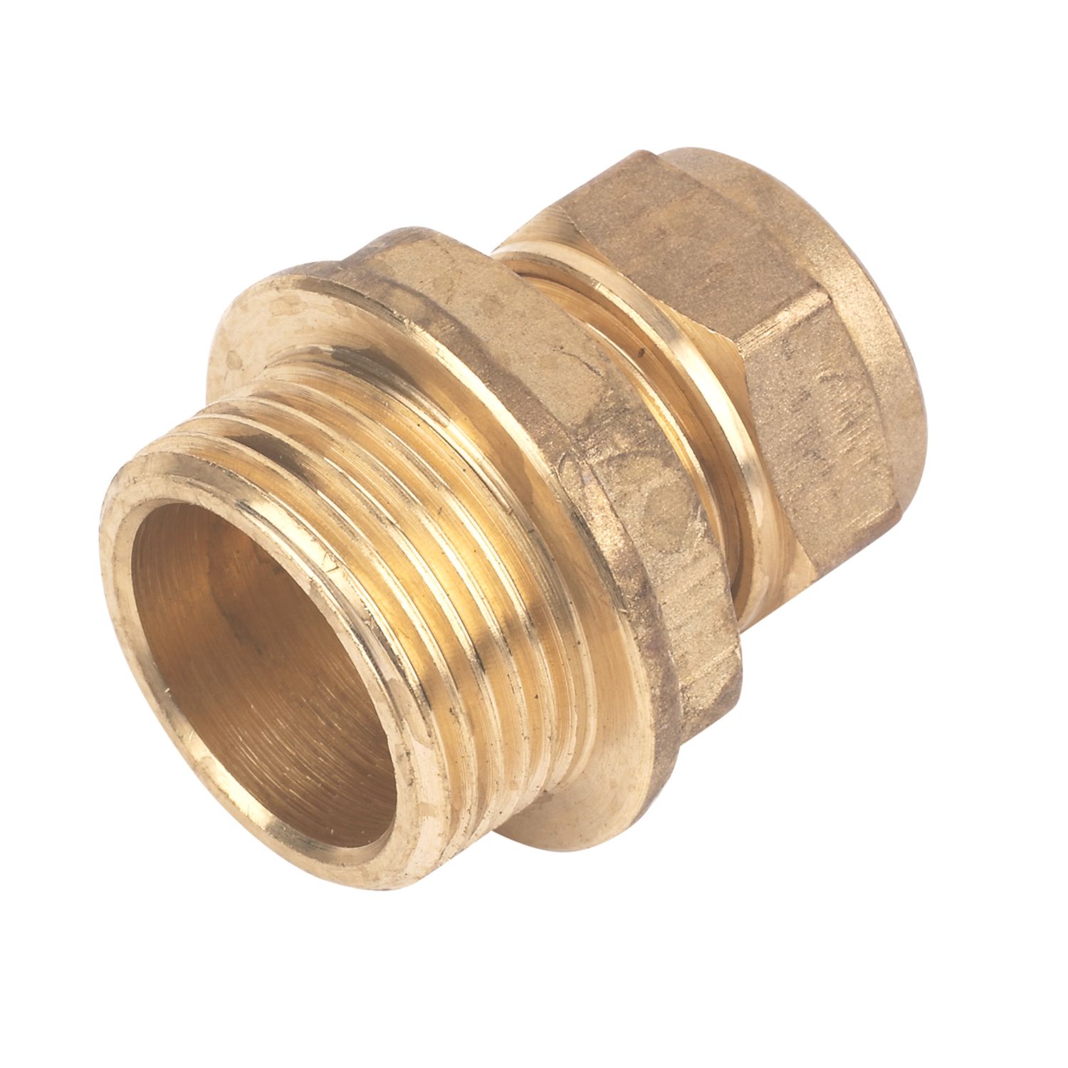 Flomasta Brass Compression Adapting Male Coupler 15mm x 3/4" (82086)
