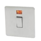 Crabtree Platinum 20A 1-Gang DP Control Switch Satin Chrome with Neon