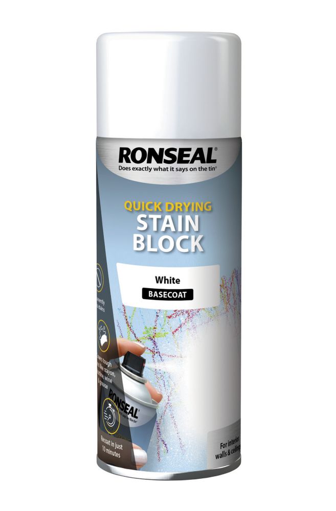 Ronseal Stain Block White Natural Finish 400ml