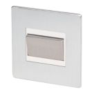 LAP  10A 1-Gang 3-Pole Fan Isolator Switch Brushed Chrome  with White Inserts