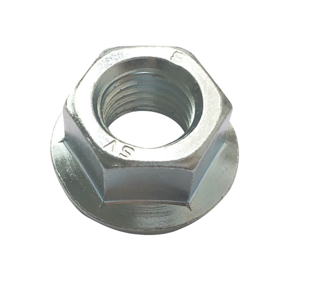 Easyfix BZP Carbon Steel Flange Head Nuts M12 50 Pack - Screwfix