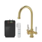 ETAL Bishop Traditional Cruciform Style 3-in-1 Boiling Water Kitchen Tap Brushed Brass