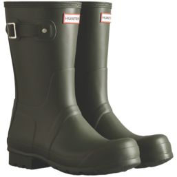 Hunter  Size 10  Dark Olive Non Safety Wellies