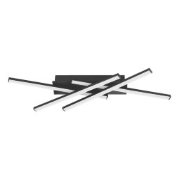 Eglo Vascella LED Rectangular Ceiling Light Black 20W 2500lm