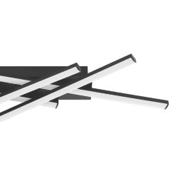 Eglo Vascella LED Rectangular Ceiling Light Black 20W 2500lm