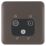 Schneider Electric Lisse Deco 1-Gang Triplex Multimedia Socket Mocha Bronze with Black Inserts