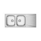 Clearwater Trion 2 Bowl Stainless Steel Kitchen Sink  1160mm x 500mm