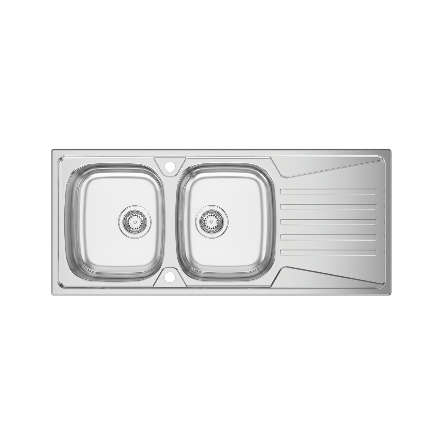 Clearwater Trion 2 Bowl Stainless Steel Kitchen Sink 1160mm x 500mm (820FJ)