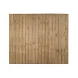Forest Vertical Board Closeboard  Fence Panels Natural Timber 6' x 5' Pack of 5