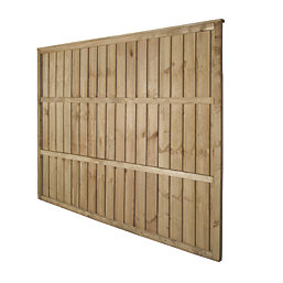 Forest Vertical Board Closeboard  Garden Fencing Panel Natural Timber 6' x 5' Pack of 5