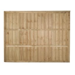 Forest Vertical Board Closeboard  Fence Panels Natural Timber 6' x 5' Pack of 5