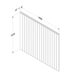 Forest Vertical Board Closeboard  Fence Panels Natural Timber 6' x 5' Pack of 5
