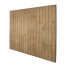 Forest Vertical Board Closeboard  Fence Panels Natural Timber 6' x 5' Pack of 5