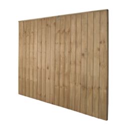 Forest Vertical Board Closeboard  Fence Panels Natural Timber 6' x 5' Pack of 5