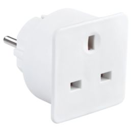 Masterplug  13A Unfused Travel Adaptor White