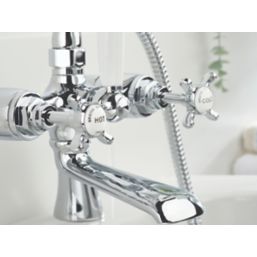 Bristan 1901 Chrome 345mm Deck Mounted Dual Control Manual Shower Mixer Tap
