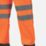 Regatta Pro Hi Vis Packaway Trousers Elasticated Waist Orange X Large 40" W 32" L