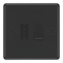 LAP  13A Switched Fused Spur  Matt Black with Black Inserts