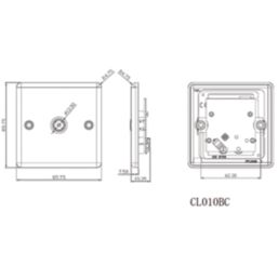 Knightsbridge  1-Gang Coaxial TV Socket Matt Black with Black Inserts