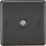 Knightsbridge  1-Gang Coaxial TV Socket Matt Black with Black Inserts