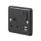 MK Contoura 13A 1-Gang DP Switched Socket + 2A 2-Outlet Type A USB Charger Black with Colour-Matched Inserts