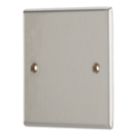 Contactum iConic 1-Gang Blanking Plate Brushed Steel
