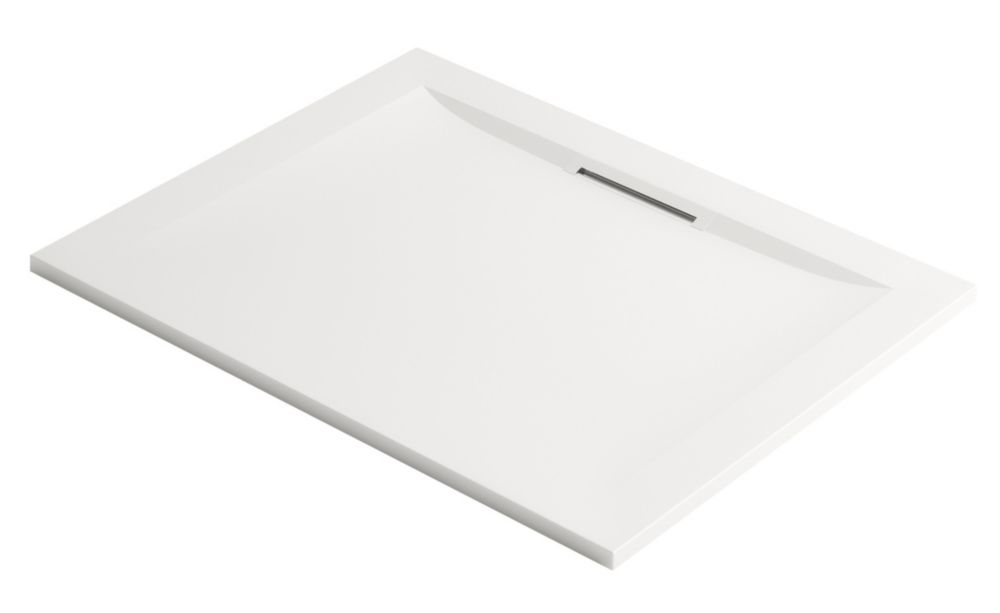 Mira Flight Level Rectangular Shower Tray Gloss White 1400mm x 760mm x 25mm Screwfix