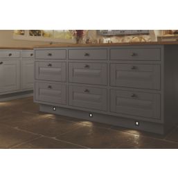 VEW Strata Recessed Square LED Kitchen Plinth Lights Black 0.18W 20lm 6 Pack