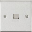 Knightsbridge  1-Gang Master Telephone Socket Brushed Chrome