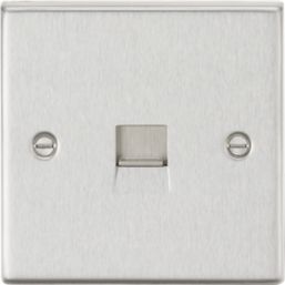 Knightsbridge  1-Gang Master Telephone Socket Brushed Chrome