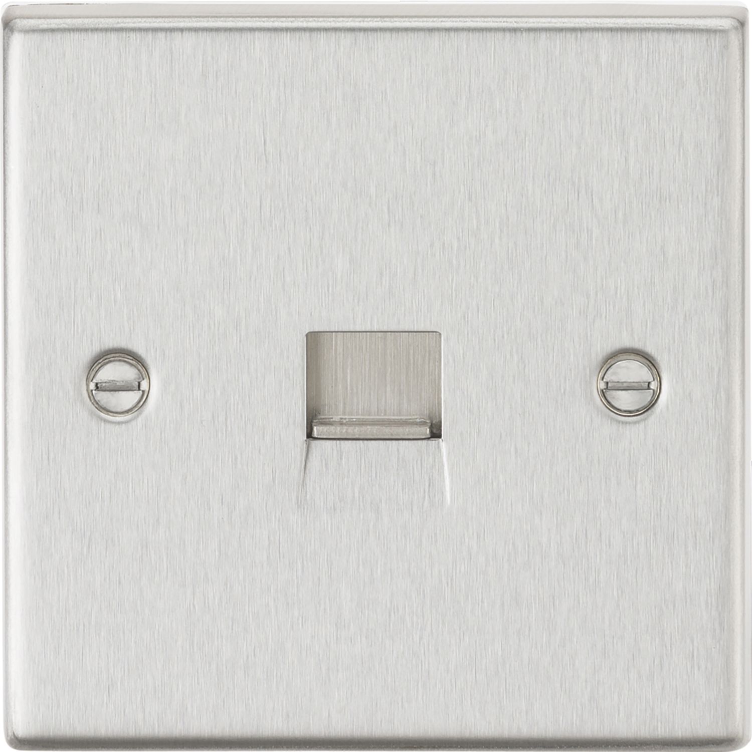 Knightsbridge 1-Gang Master Telephone Socket Brushed Chrome (820TX)
