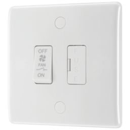 British General 800 Series 10A 1-Gang 3-Pole Fan Isolator Switch White