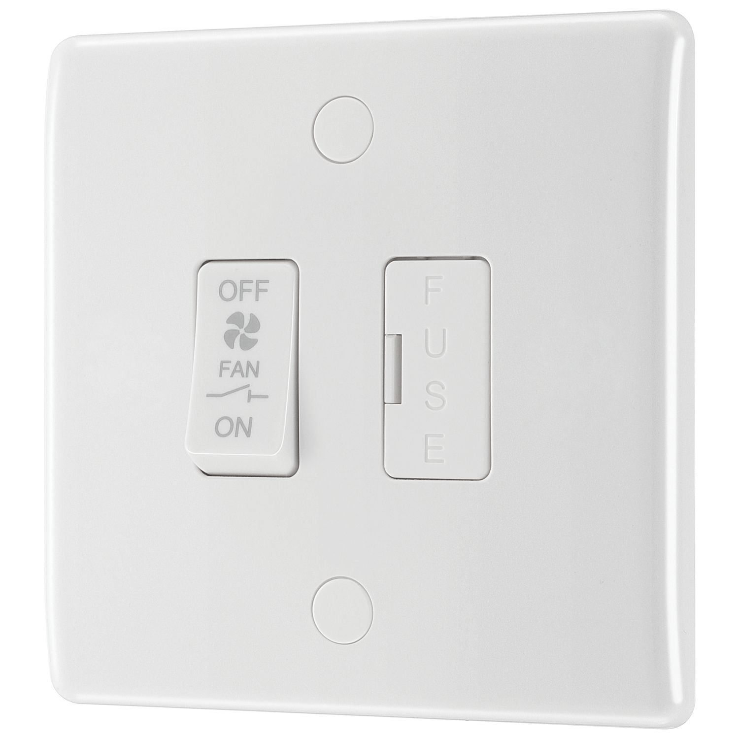 British General 800 Series 10A 1-Gang 3-Pole Fan Isolator Switch White (820XG)