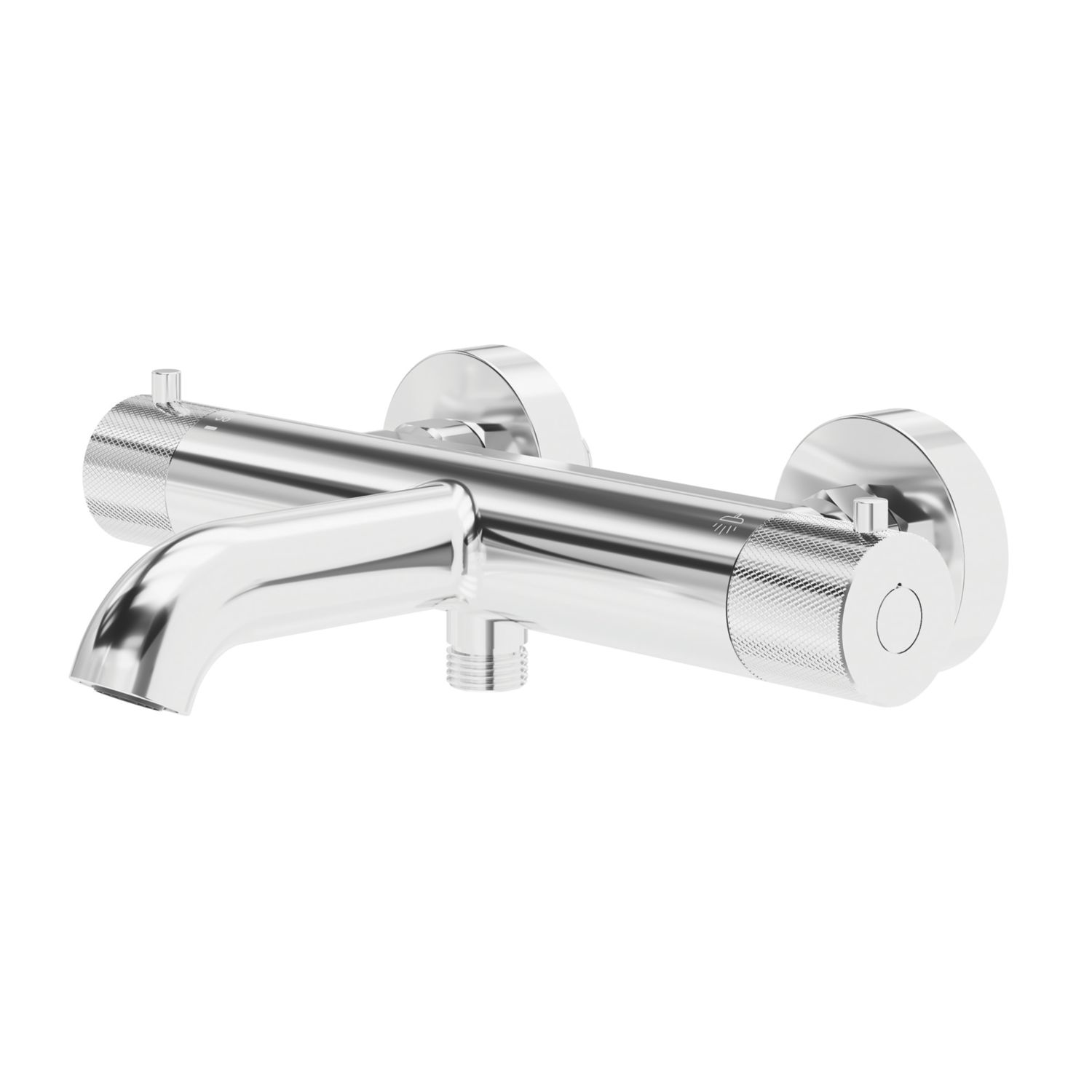 Swirl Melba Exposed Dual Outlet Thermostatic Chrome Bath Shower Mixer With Diverter (820XX)